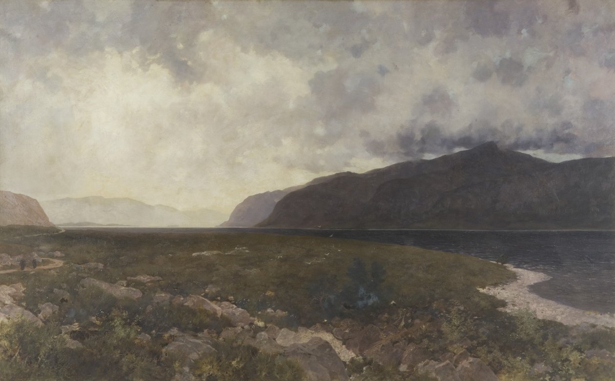 Loch Maree vanaf Grudie Bridge, c.1905 door William Matthew Hale