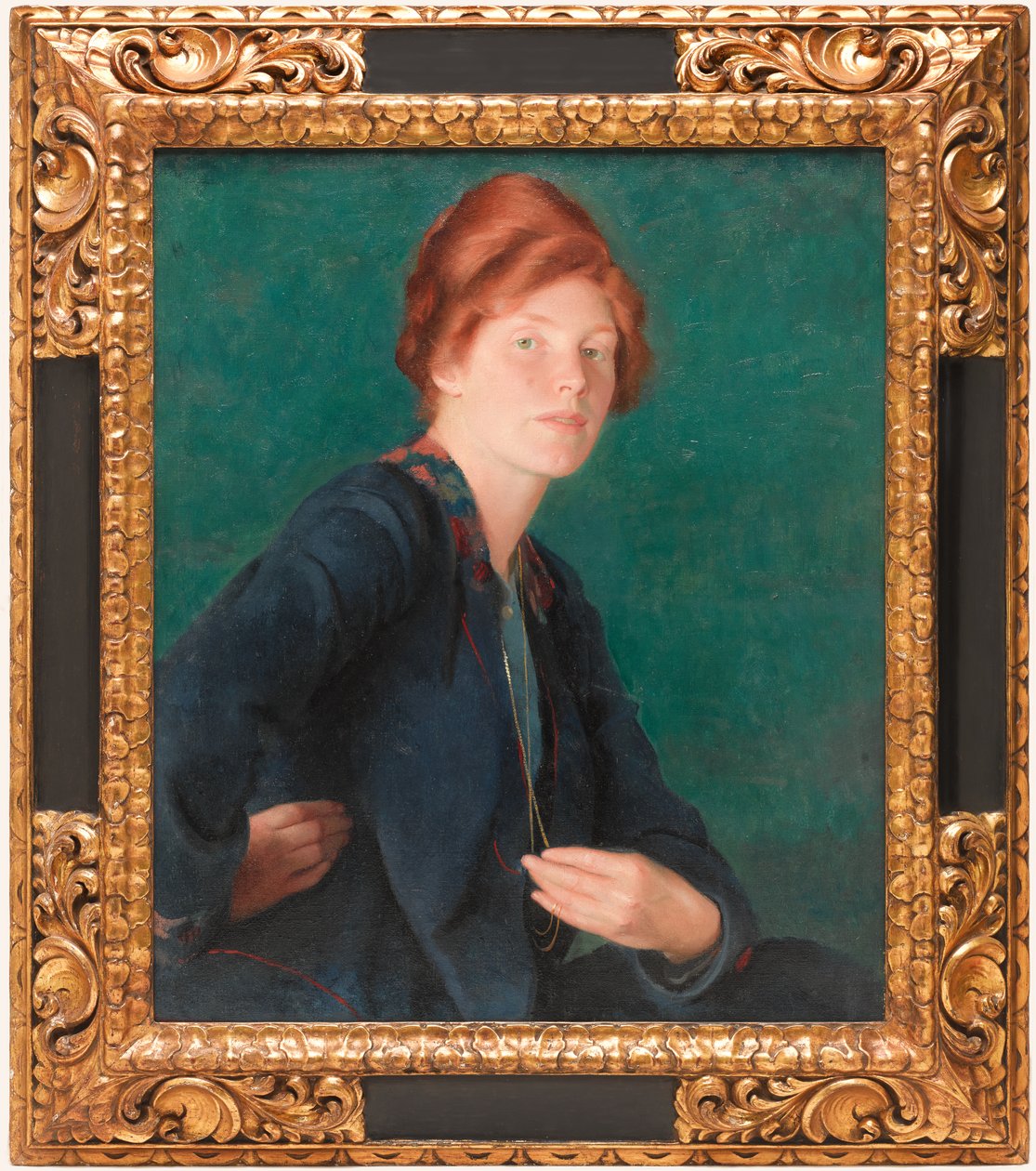 Een vrouw met rood haar door William McGregor Paxton