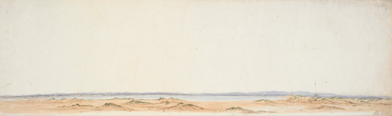 Schets vanaf de Zuidelijke Oever van de Rangitiki door William Mein Smith
