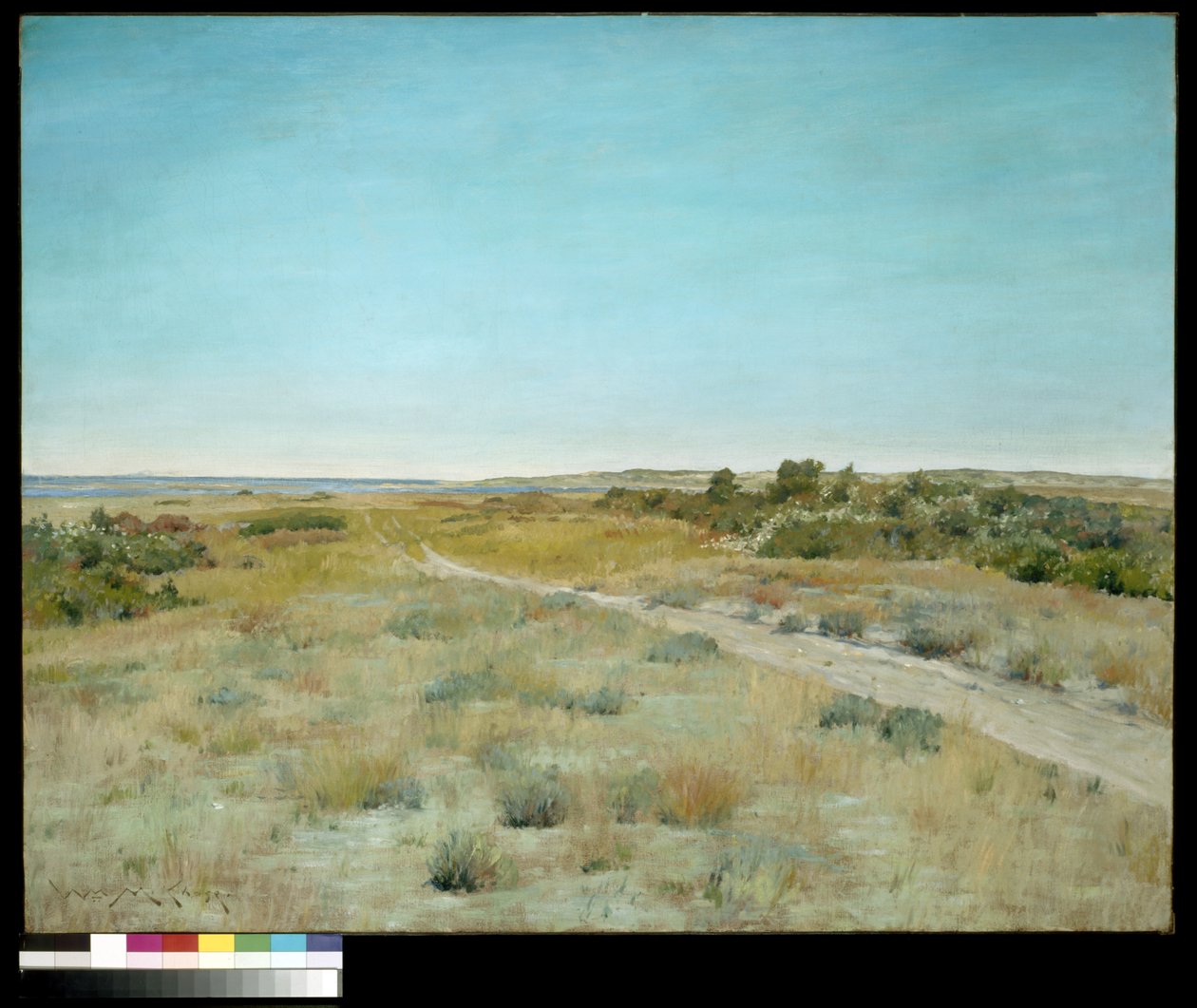 Eerste Teken van de Herfst door William Merritt Chase