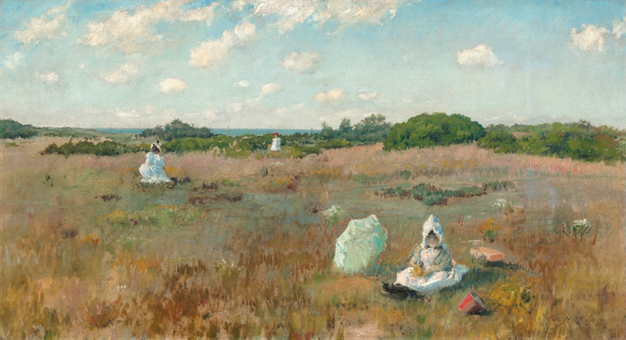 Herfstbloemen verzamelen door William Merritt Chase
