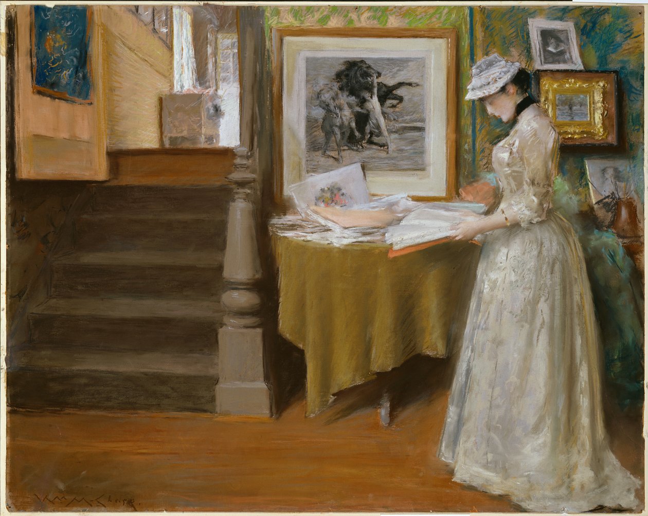 In het atelier door William Merritt Chase