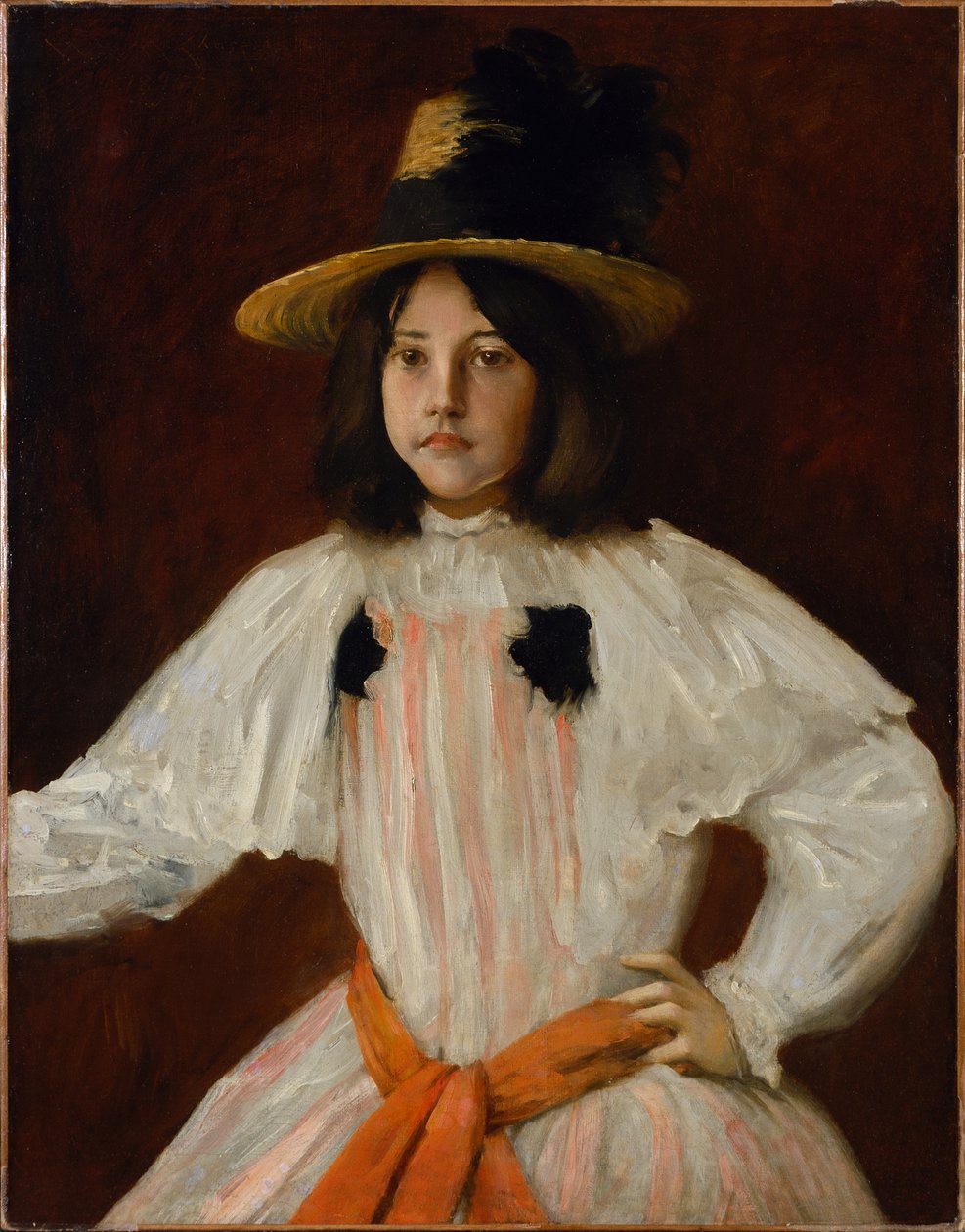 Portret van de dochter van de kunstenaar door William Merritt Chase