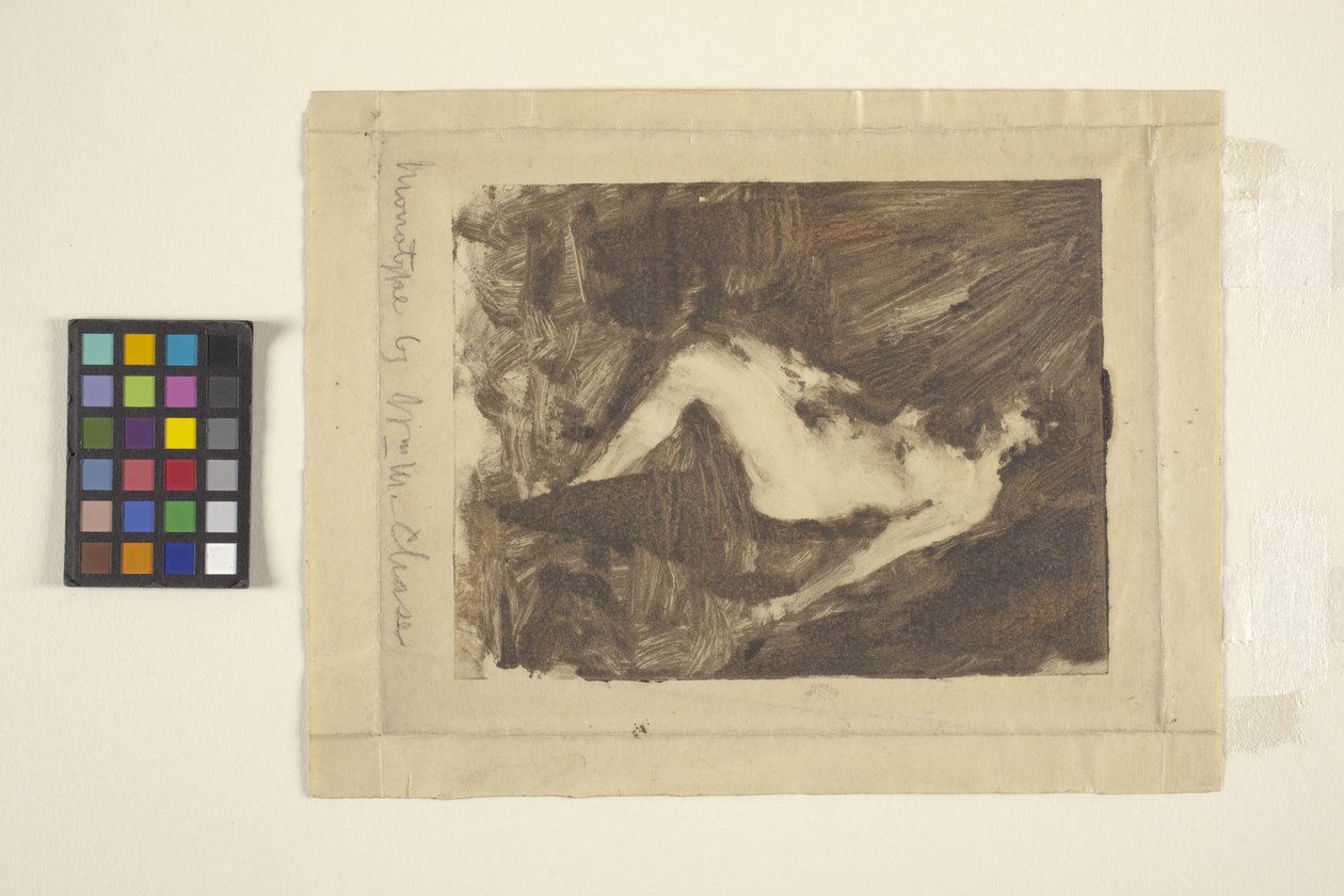 Zittende naakt door William Merritt Chase