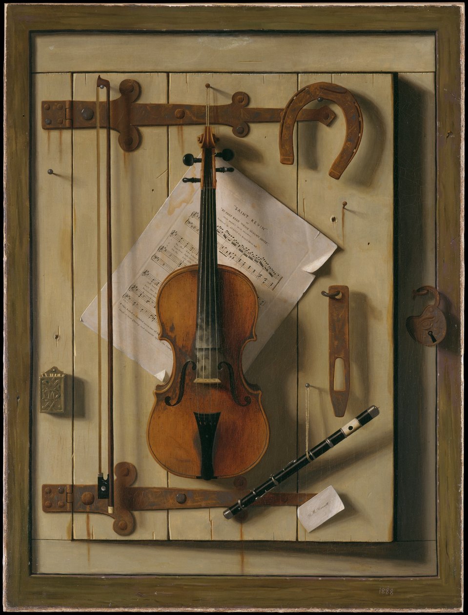 Stilleven - viool en muziek door William Michael Harnett