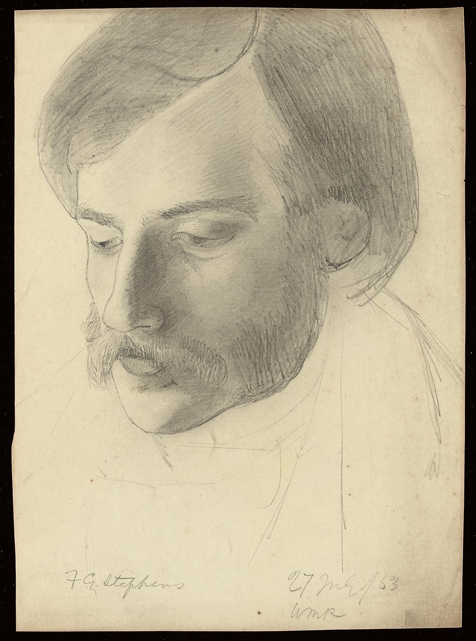 Portret van Frederick George Stephens, 1853 door William Michael Rossetti