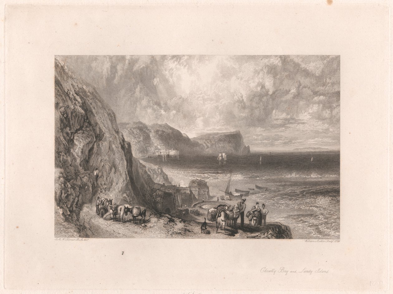 Clovelly Bay en Lundy Island door William Miller