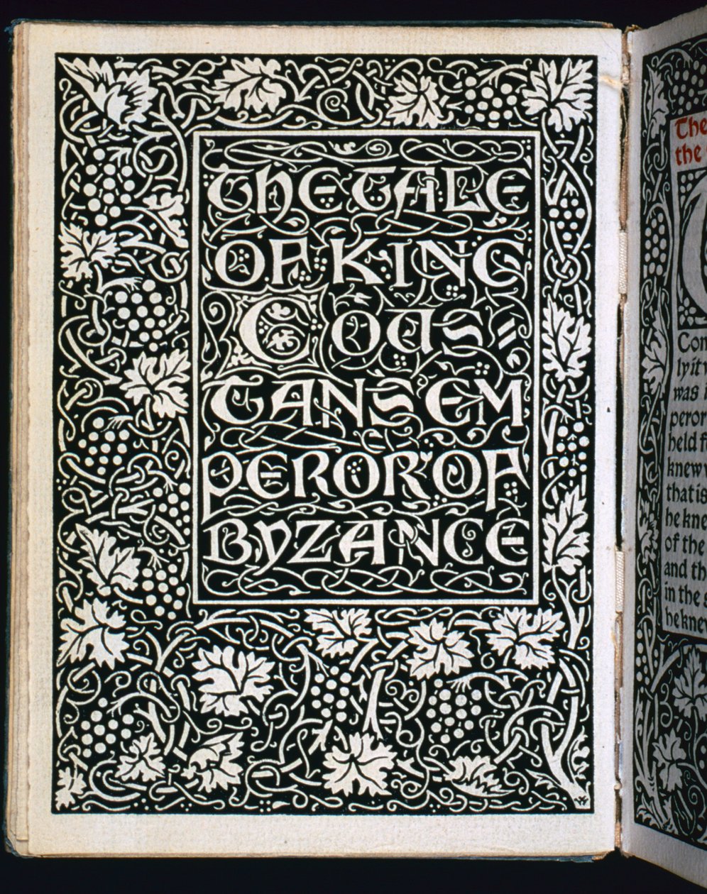 Titelpagina uit Het verhaal van de keizer, 1894 door William Morris