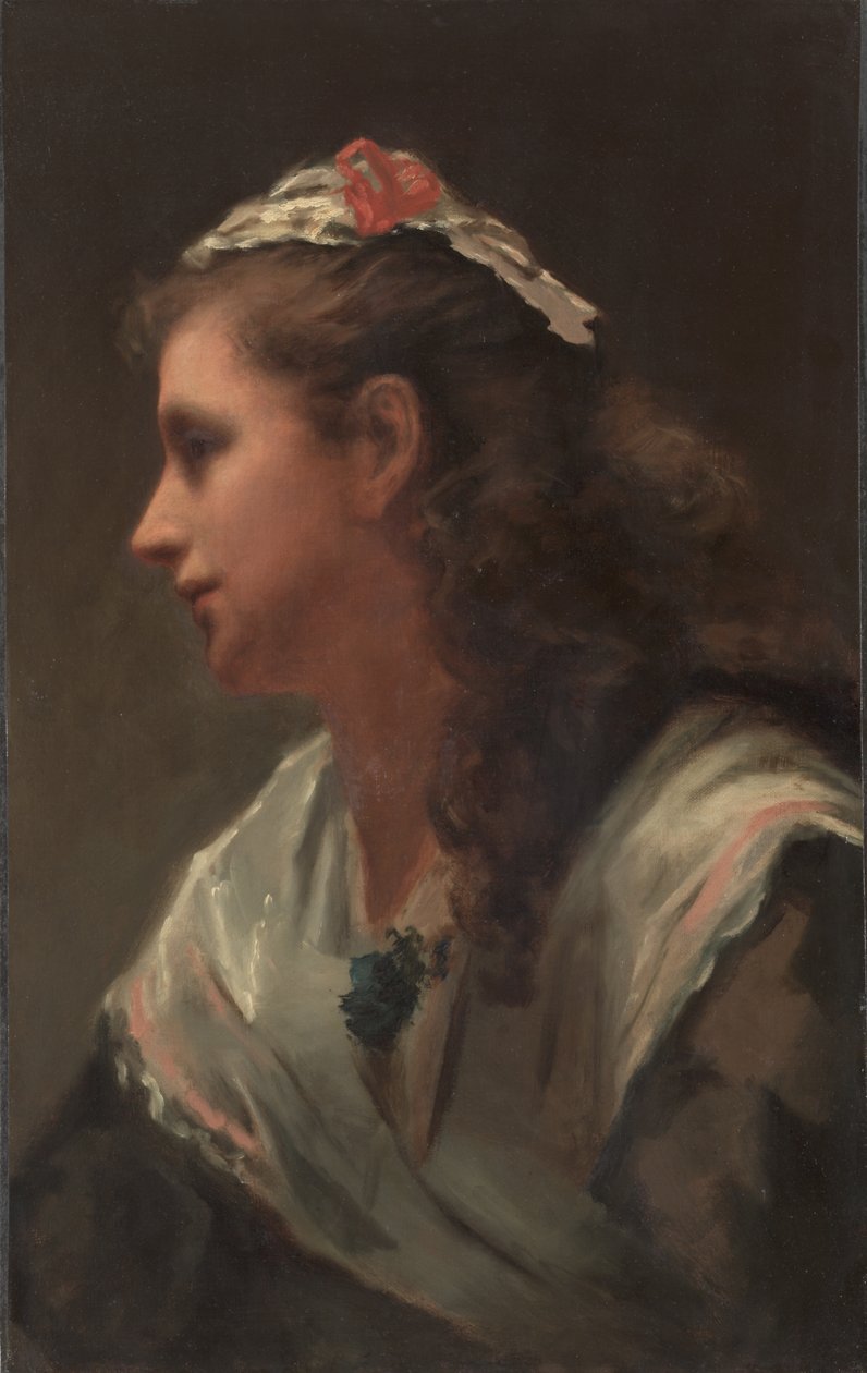 Zijn Eerste Model-Miss Russell, ca. 1873 door William Morris Hunt