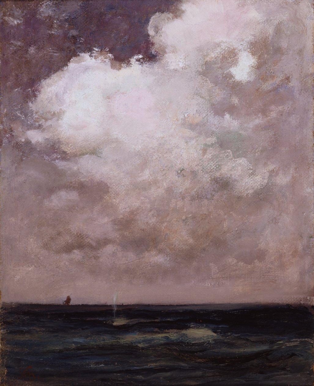 De spuitende walvis door William Morris Hunt