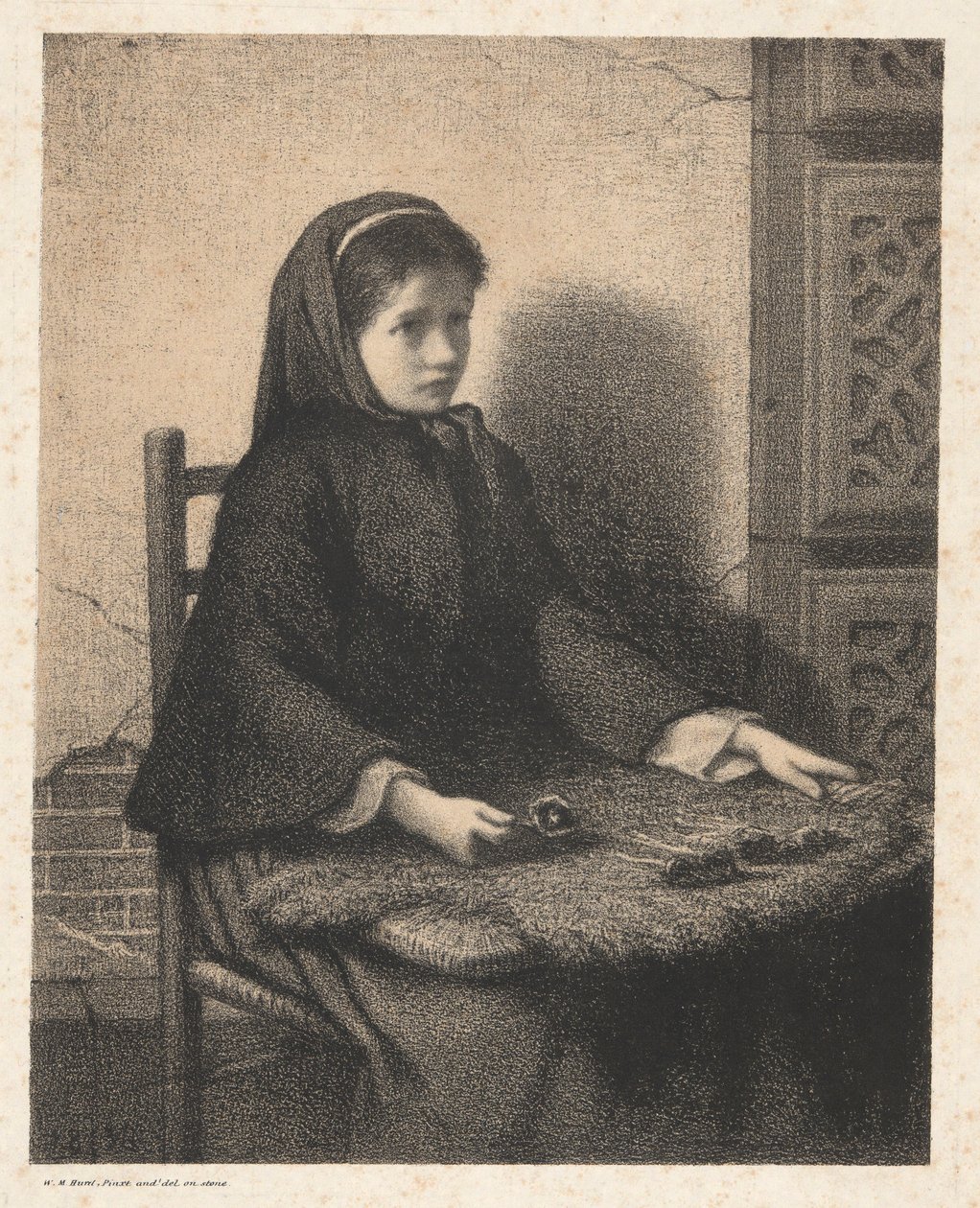 Violet meisje door William Morris Hunt