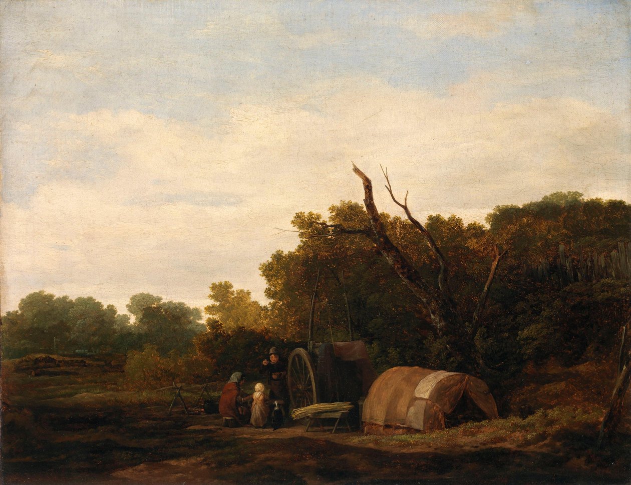 Een zigeunerkamp door William Mulready