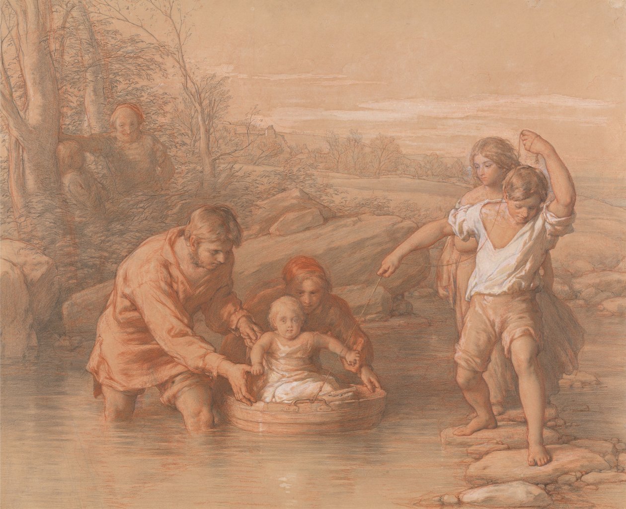Tekening voor De eerste reis door William Mulready
