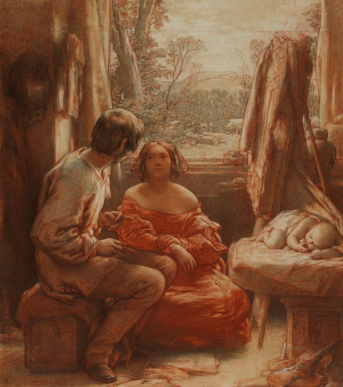 Het Atelier van de Kunstenaar door William Mulready