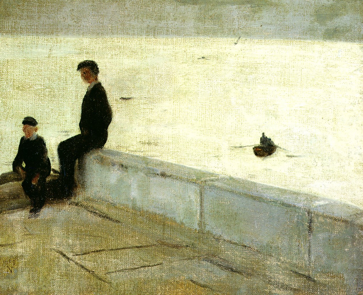 Jongens op een pier door William Nicholson