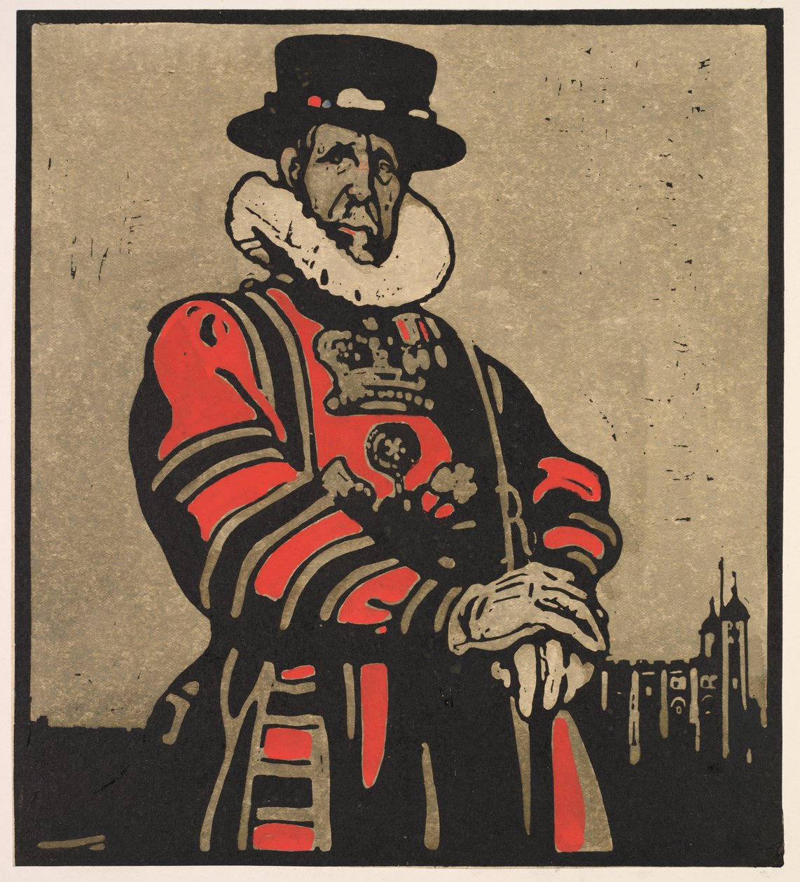 Londense Types: Beefeater door William Nicholson