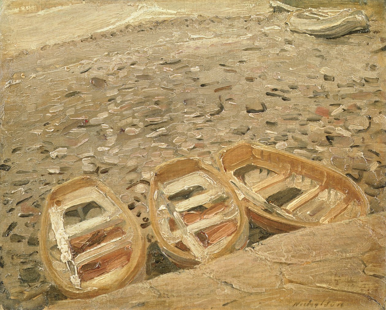 Drie boten, c.1928 door William Nicholson
