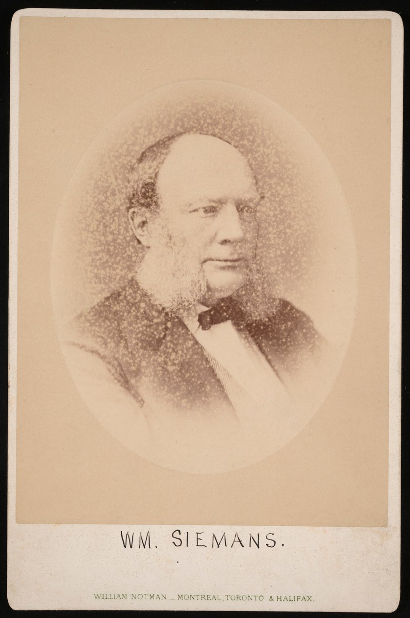 Portret van Carl Wilhelm Siemens 1823-1883, voor 1876 door William Notman