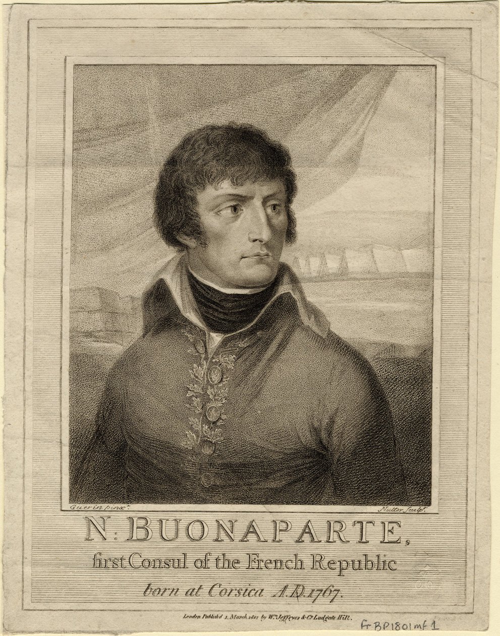 Napoleon Bonaparte als Eerste Consul van Frankrijk, 1801 door William Nutter