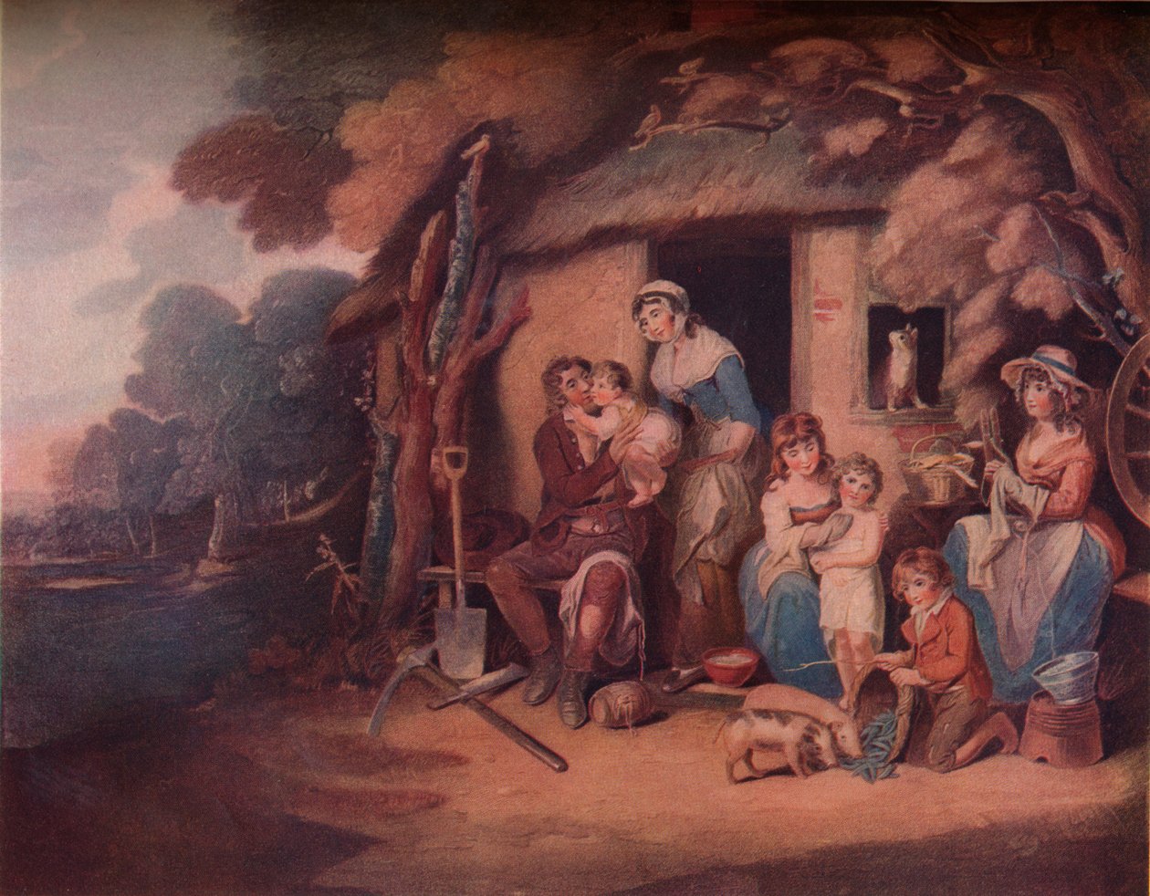 De boer - Zaterdagavond: Terugkeer van arbeid, ca. 1789 door William Nutter