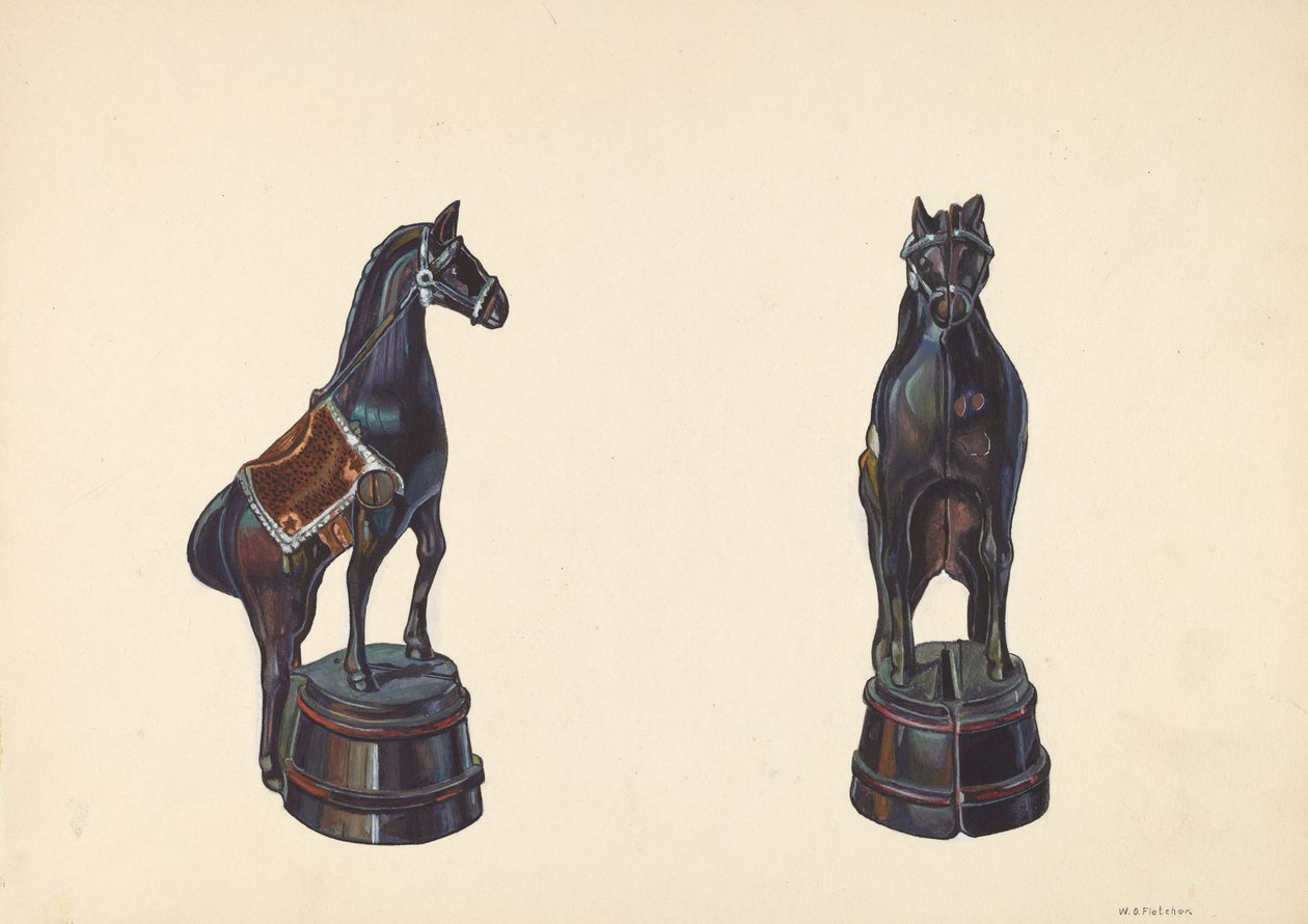 Paard op Vat Bank door William O. Fletcher