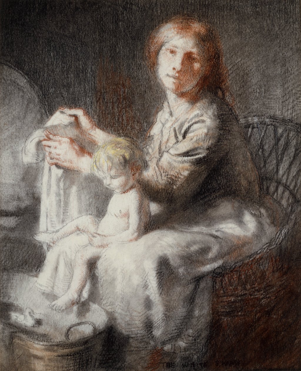 De witte zwaan (Grace en Kit) door William Orpen