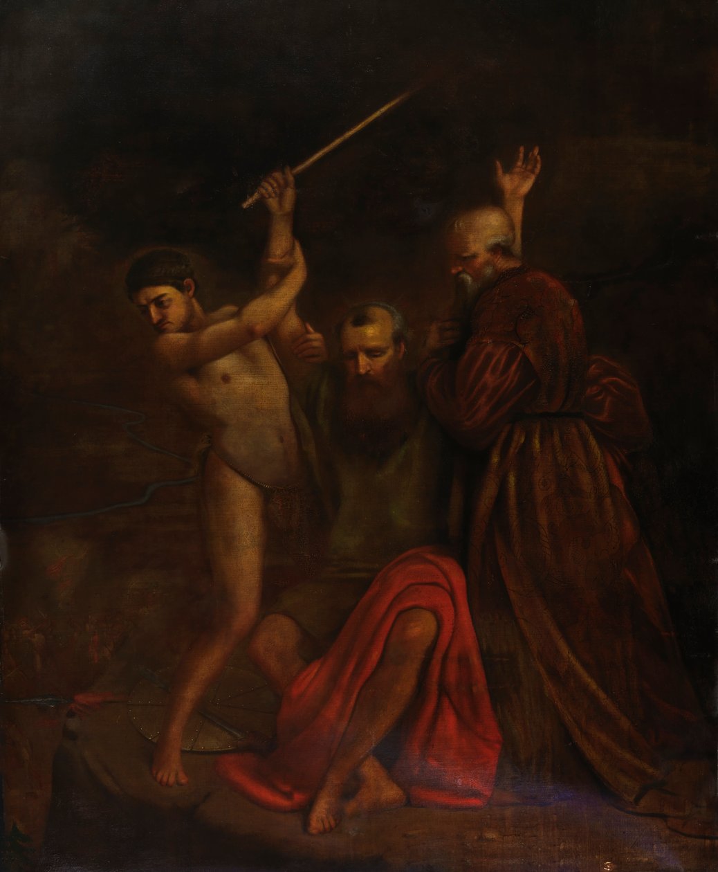 Mozes, Aaron en Hur op de berg Horeb door William Page