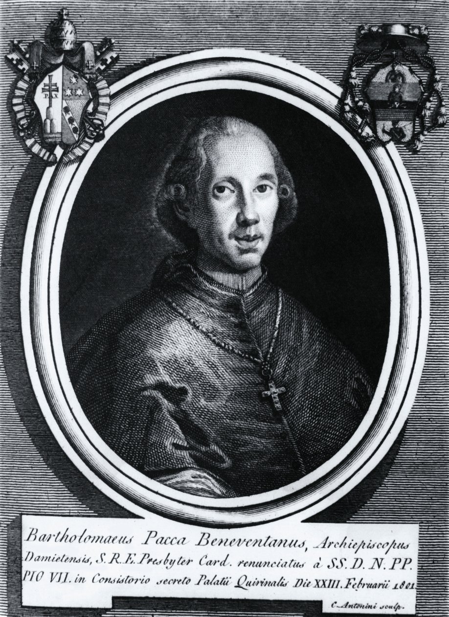Portret van Bartolomeo Pacca (1756-1844), Italiaanse kardinaal, gravure door Nicolas Toussaint Charlet