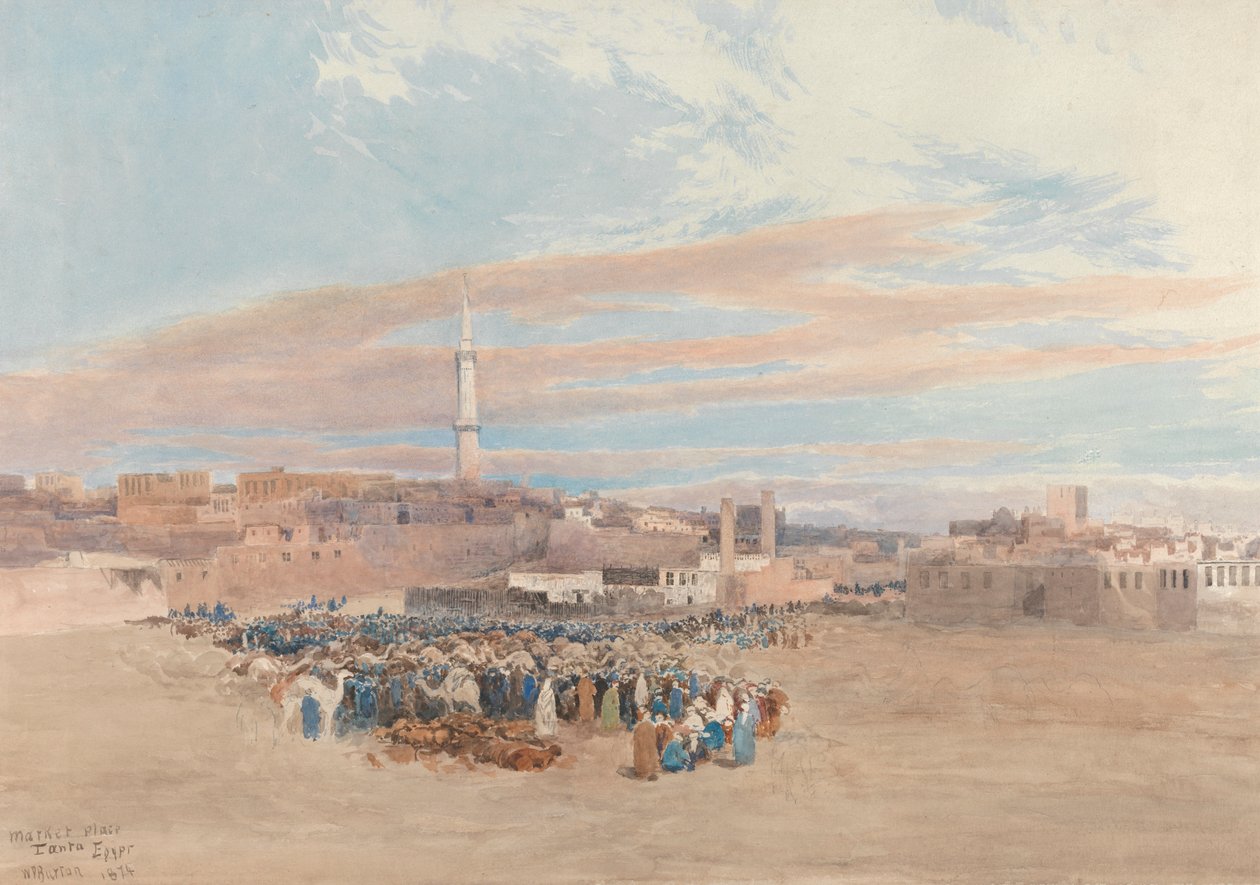 De markt, Tanta, Egypte door William Paton Burton