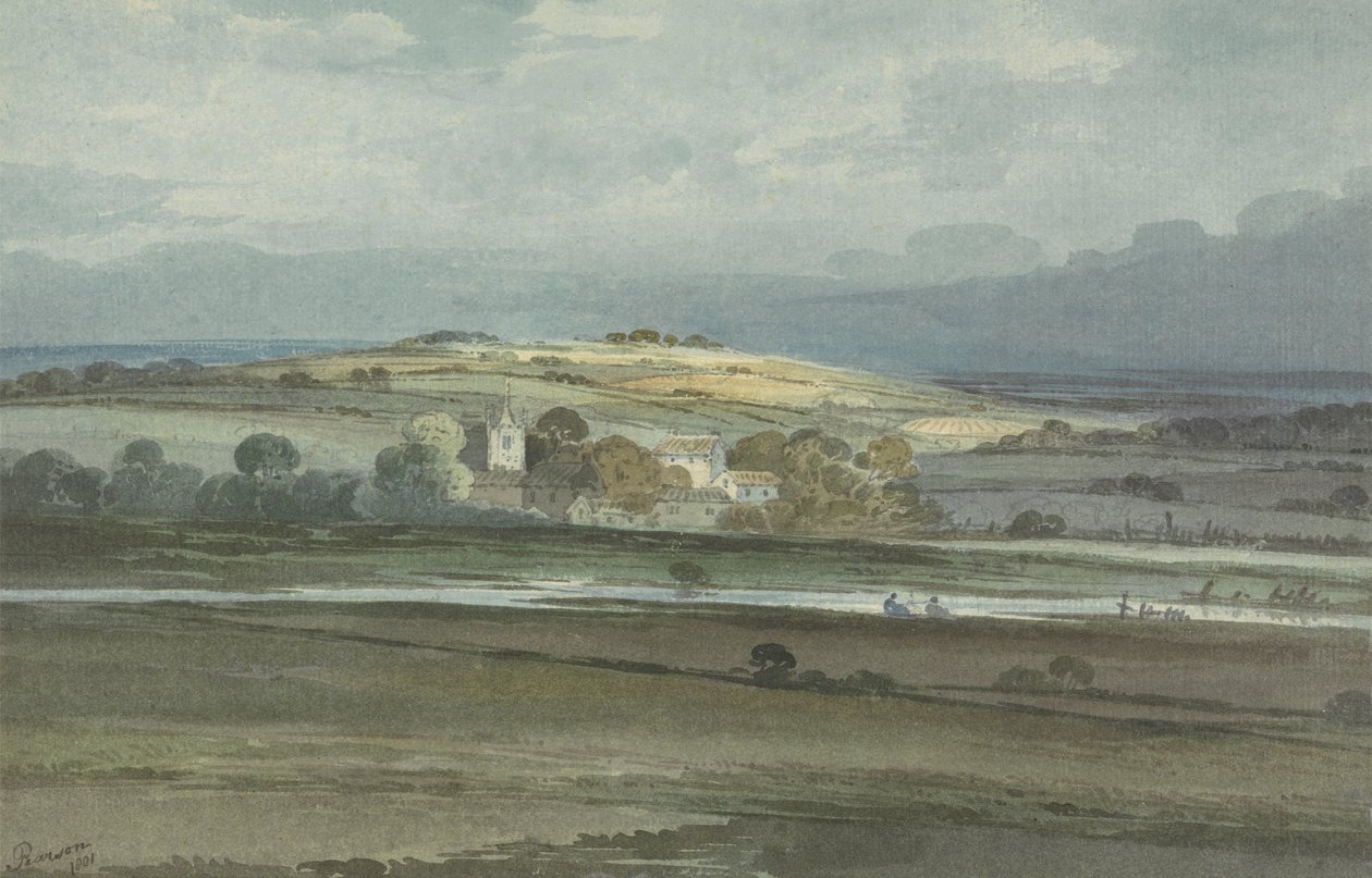 Vanaf Boxley Hill bij Maidstone door William Pearson
