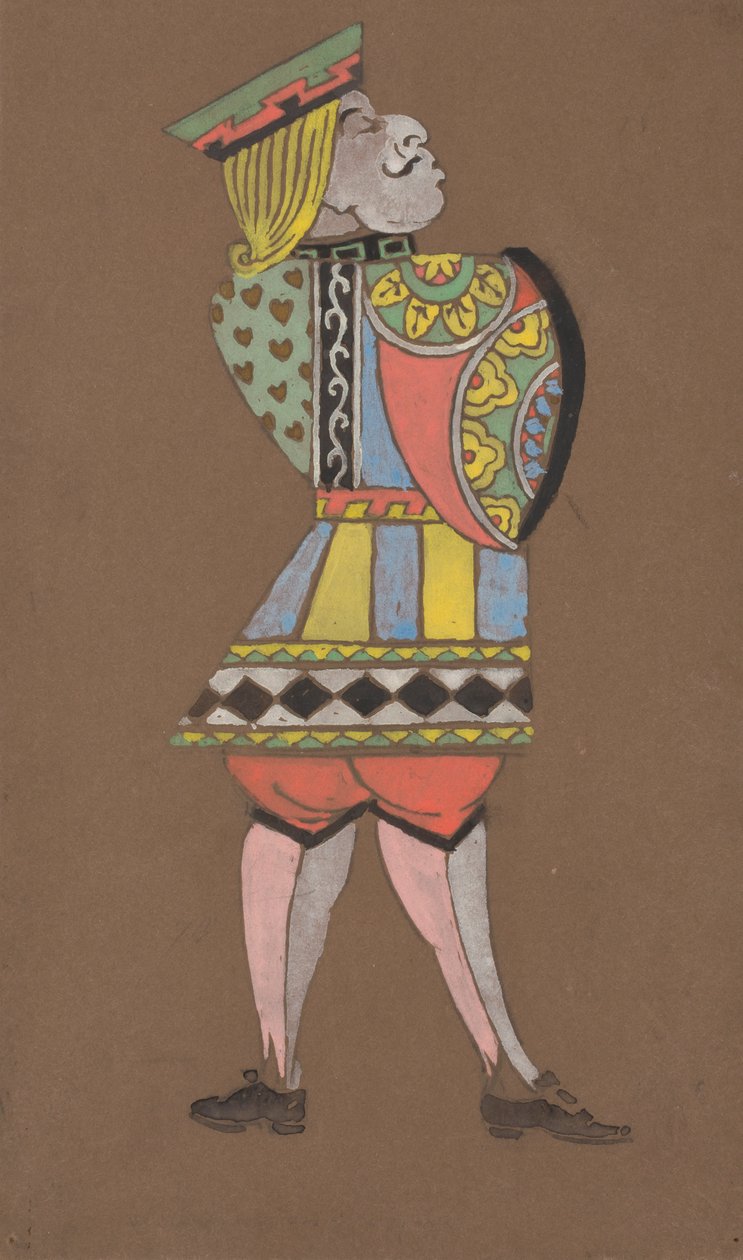 Hartenboer kostuumontwerp voor Alice in Wonderland door William Penhallow Henderson
