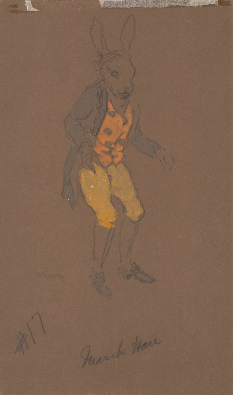 Maartse Haas (kostuumontwerp van Alice-in-Wonderland, 1915) door William Penhallow Henderson