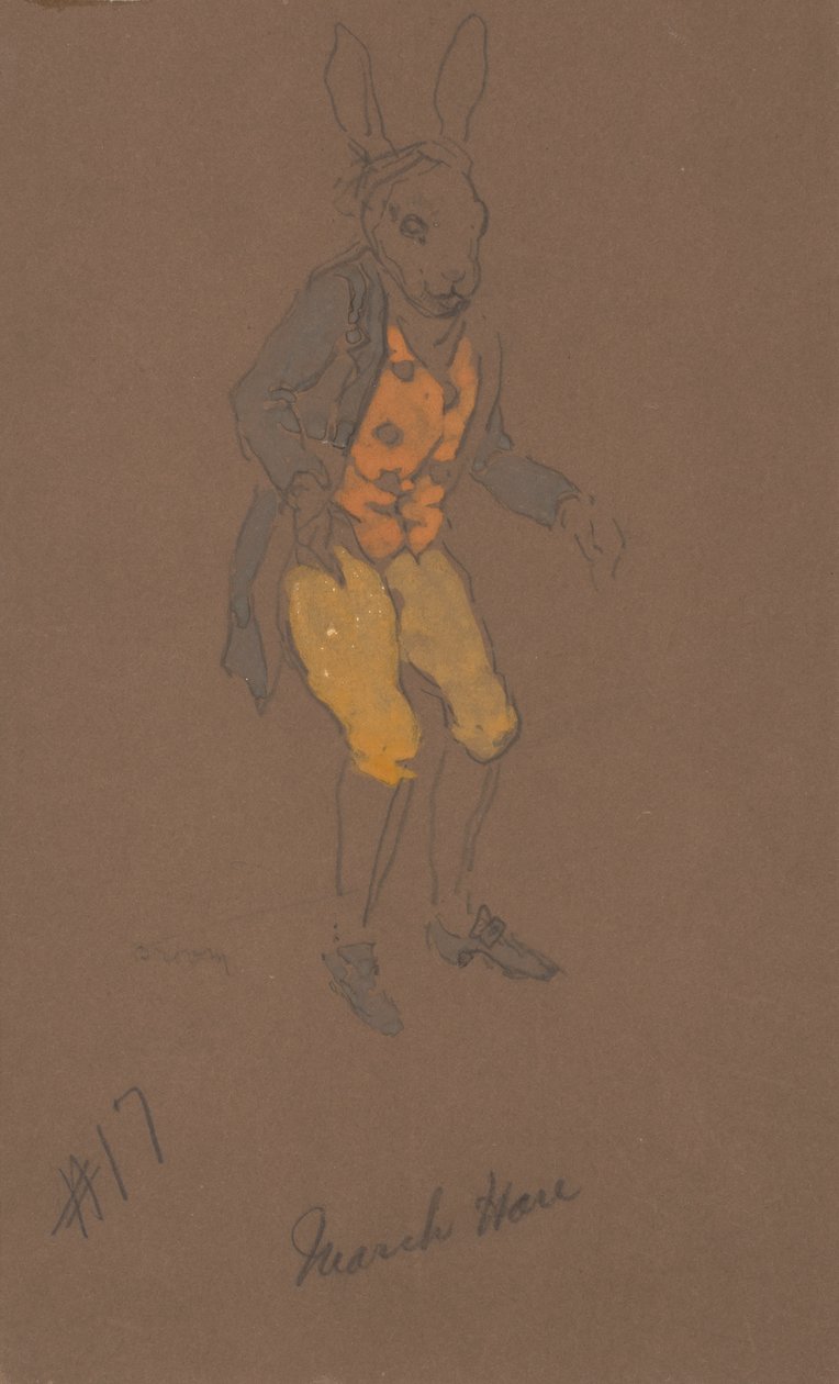 Maartse Haas kostuumontwerp voor Alice in Wonderland door William Penhallow Henderson