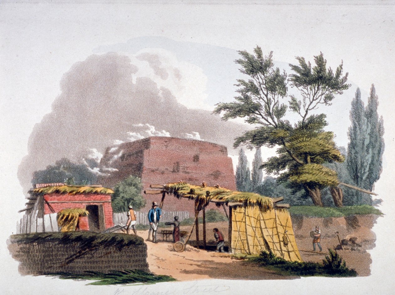 Baksteenoven nabij Sloane Street, Chelsea, Londen, 1812 door William Pickett