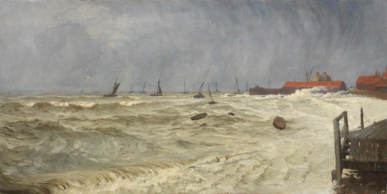 Een ruige dag in Leigh door William Pye