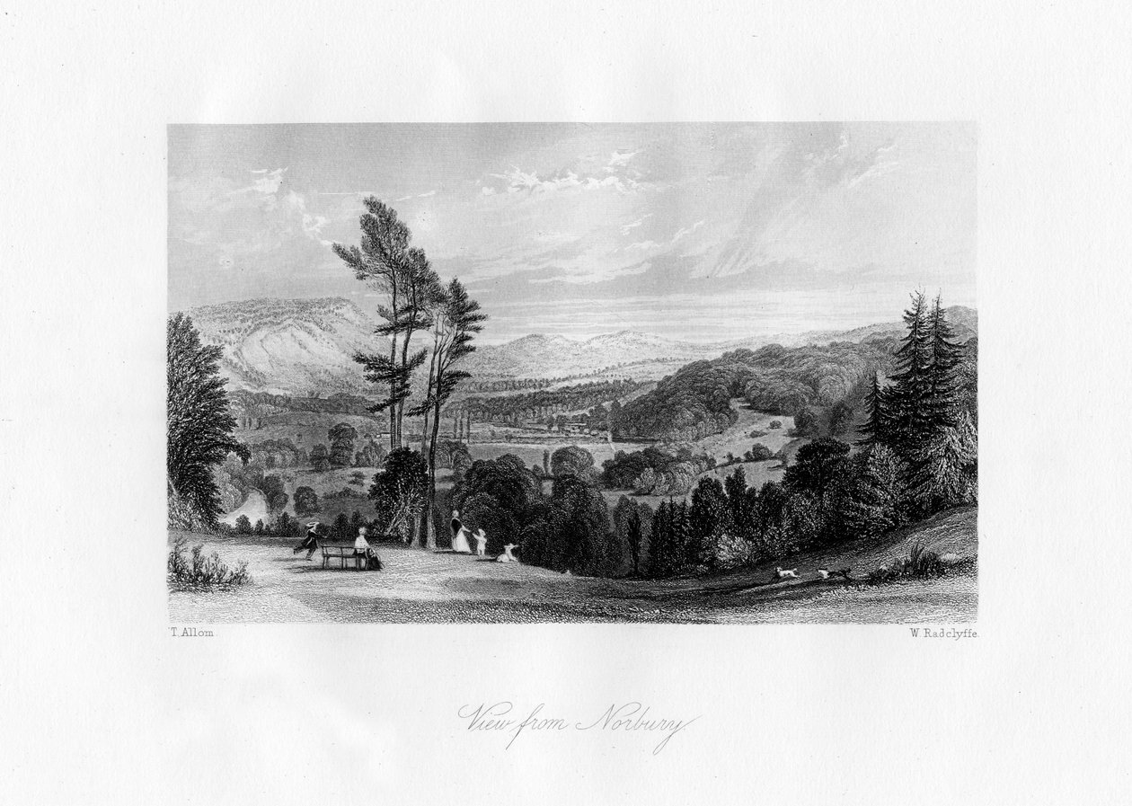 Een uitzicht vanuit Norbury, Surrey, 19e eeuw door William Radclyffe