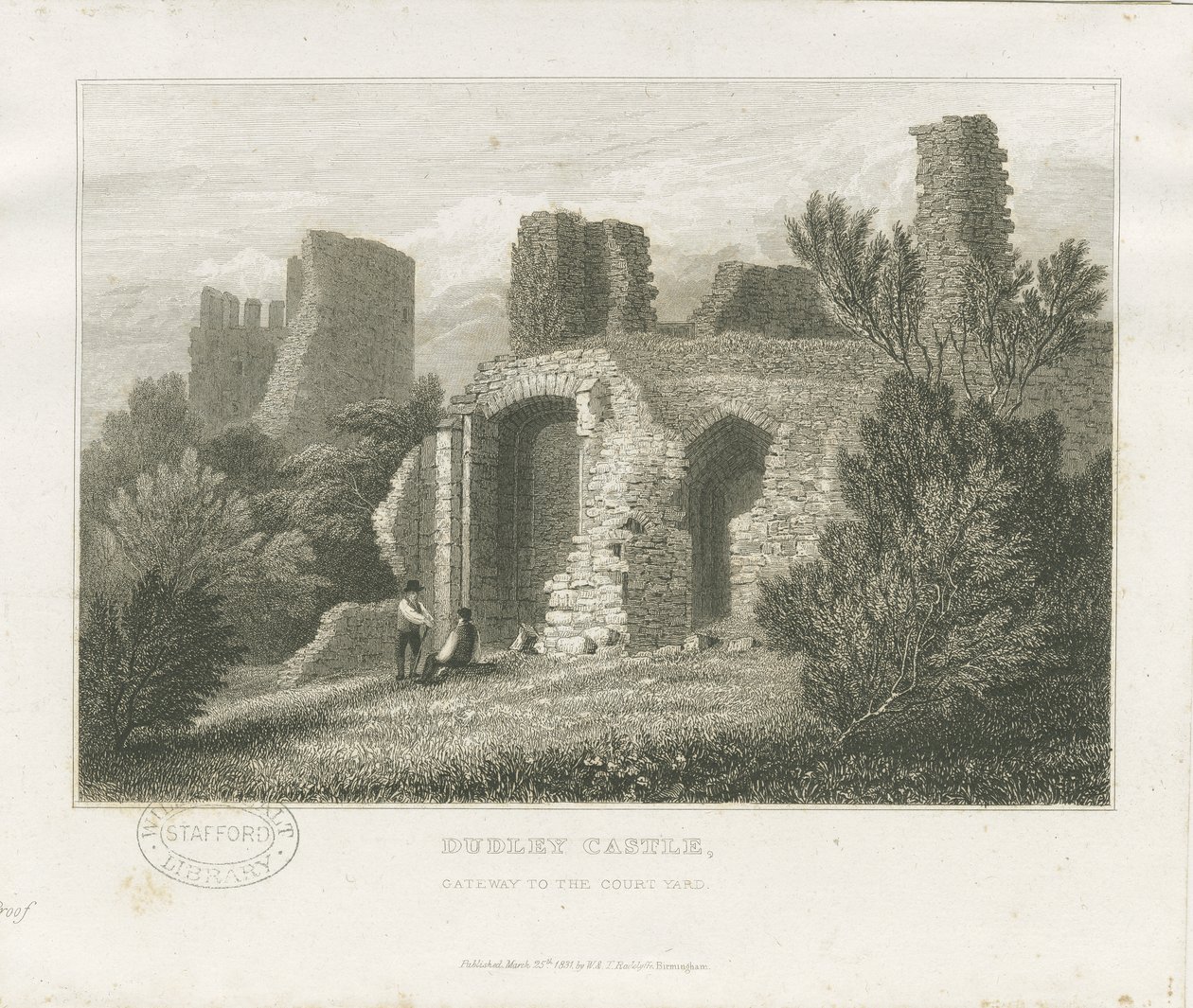 Kasteel Dudley - De Keep: gravure, nd [c1831] door William Radclyffe