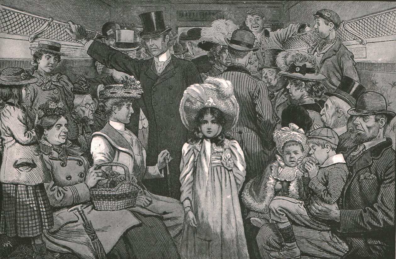 Komen kijken naar de kroningsprocessie, 1902 door William Ralston