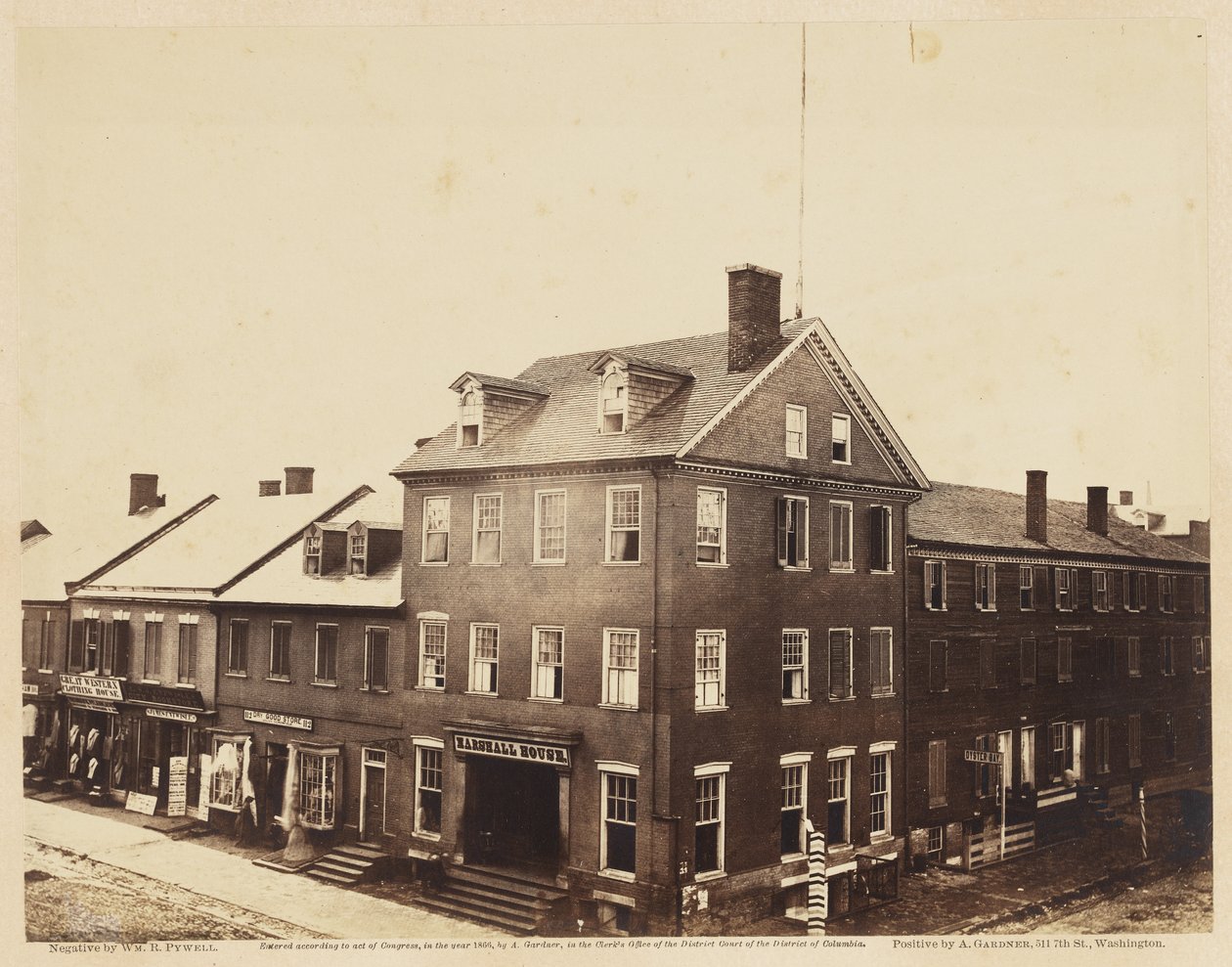 Marshall House, Alexandria, Virginia, augustus 1862 door William Redish Pywell