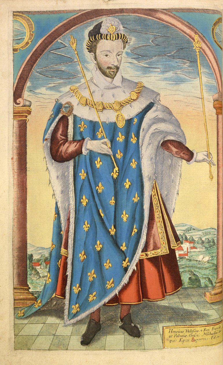 Hendrik III van Frankrijk, uit Honor Military, and Civill, William Segar, uitgegeven door Robert Barker, Londen, 1602 door William Rogers