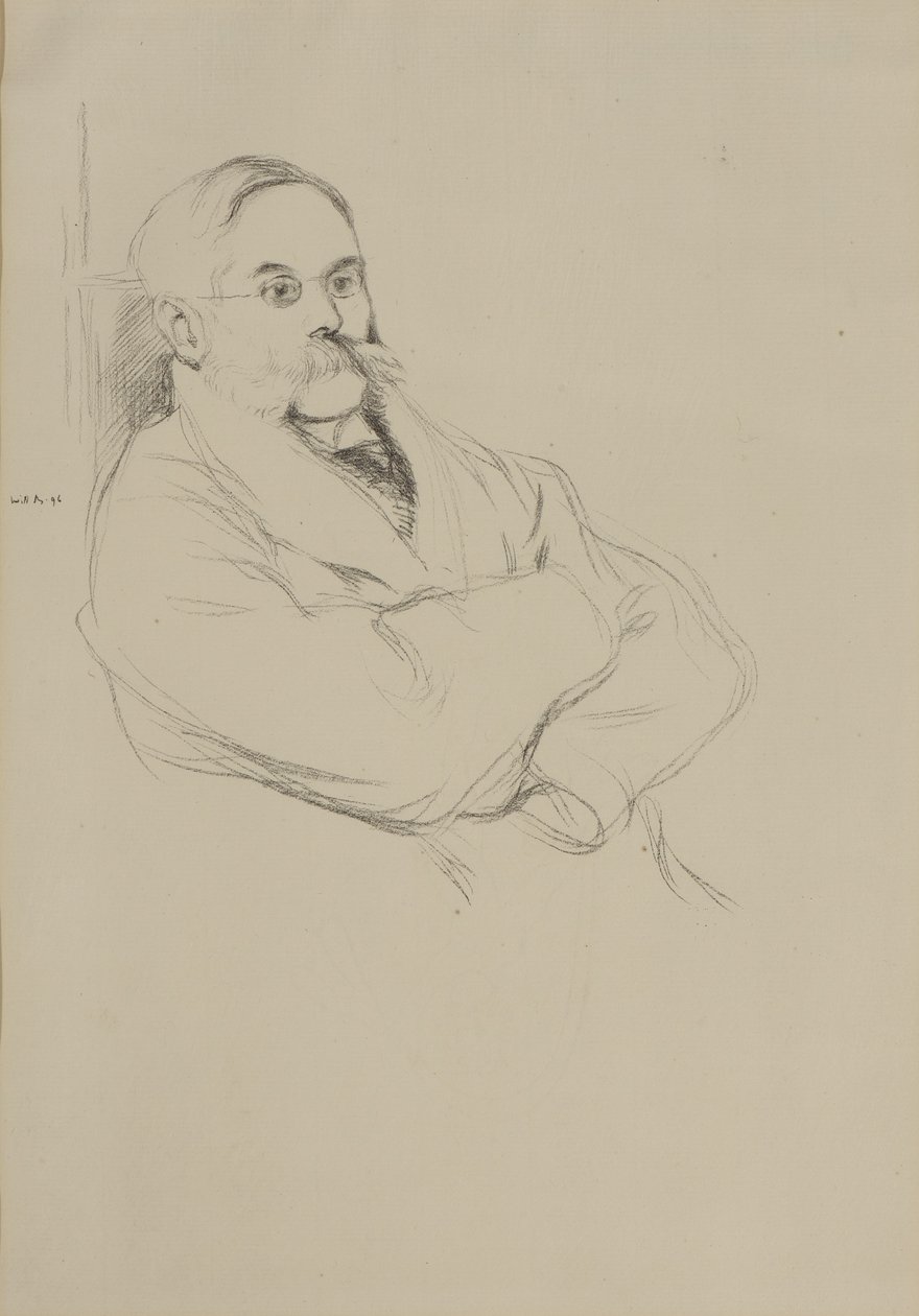 Portret van Moritz Rothenstein door William Rothenstein
