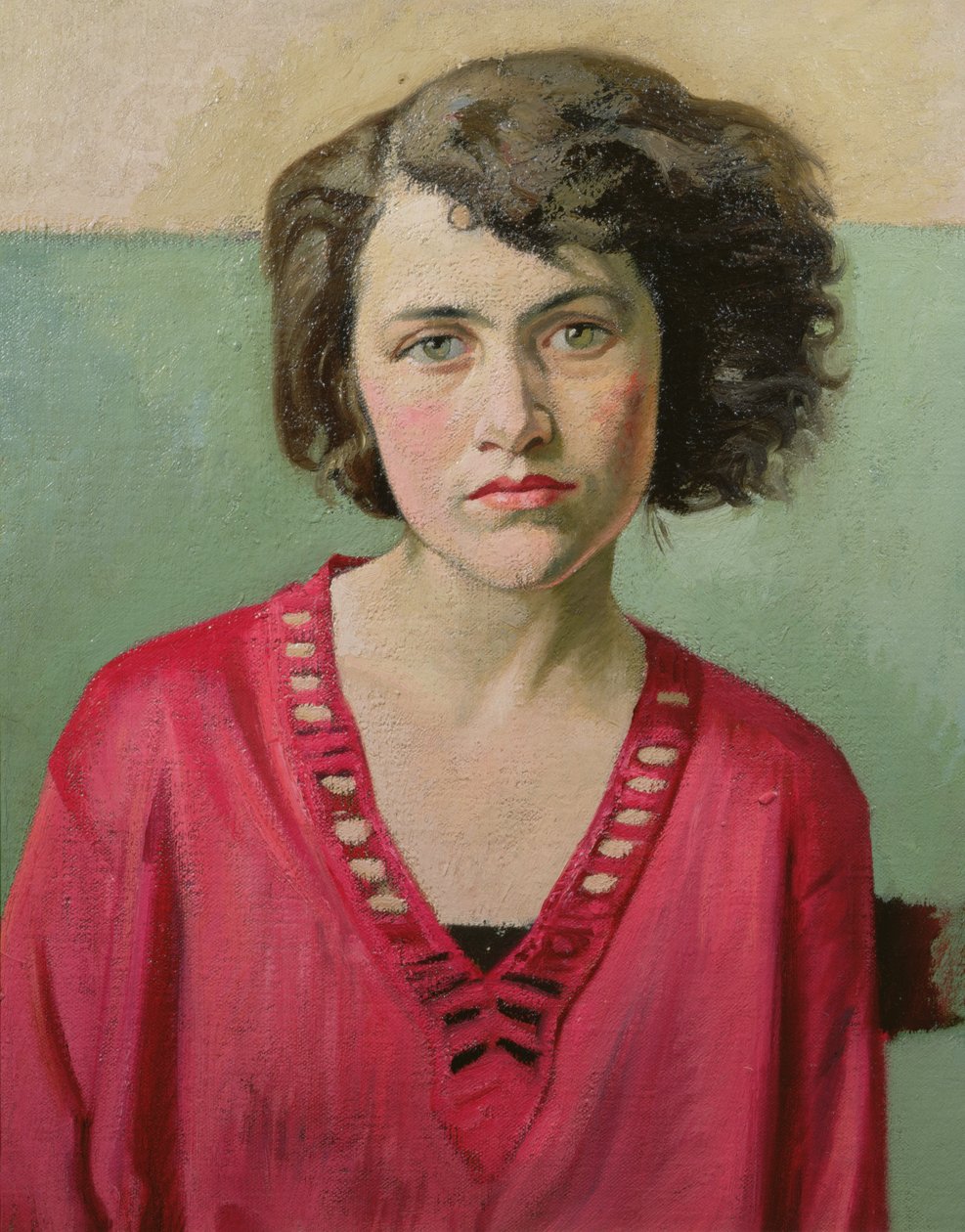 Portret van een Meisje in Roze door William Rothenstein