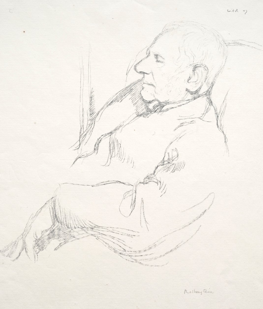 Sir Francis Seymour Haden slaapt, 1897 door William Rothenstein