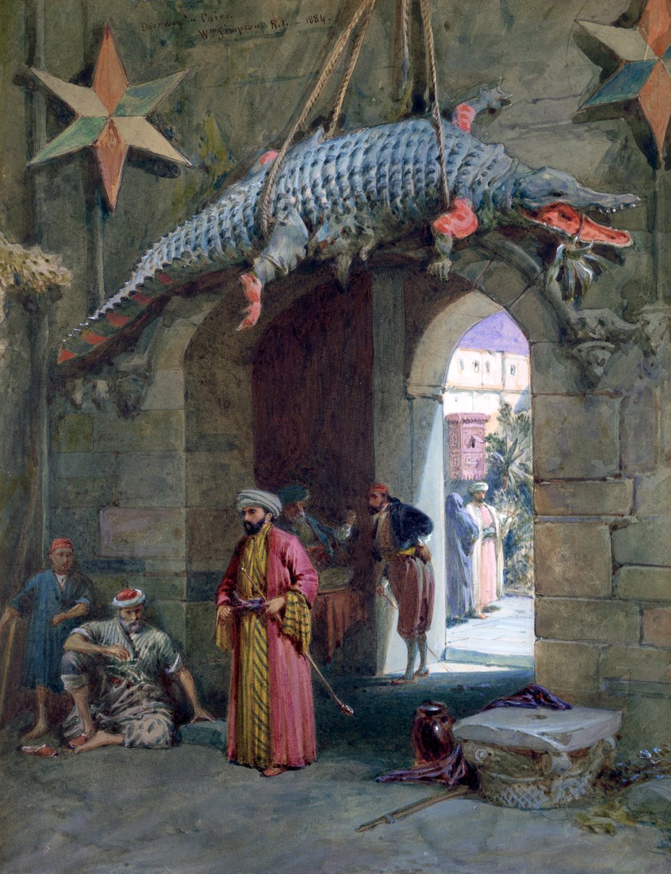 Een Deur in Caïro, 1884 door William Crimea Simpson