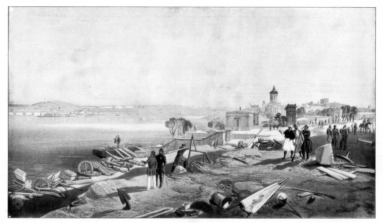 Sebastopol vanaf de achterkant van Fort Nicholas, 1900 door William Crimea Simpson