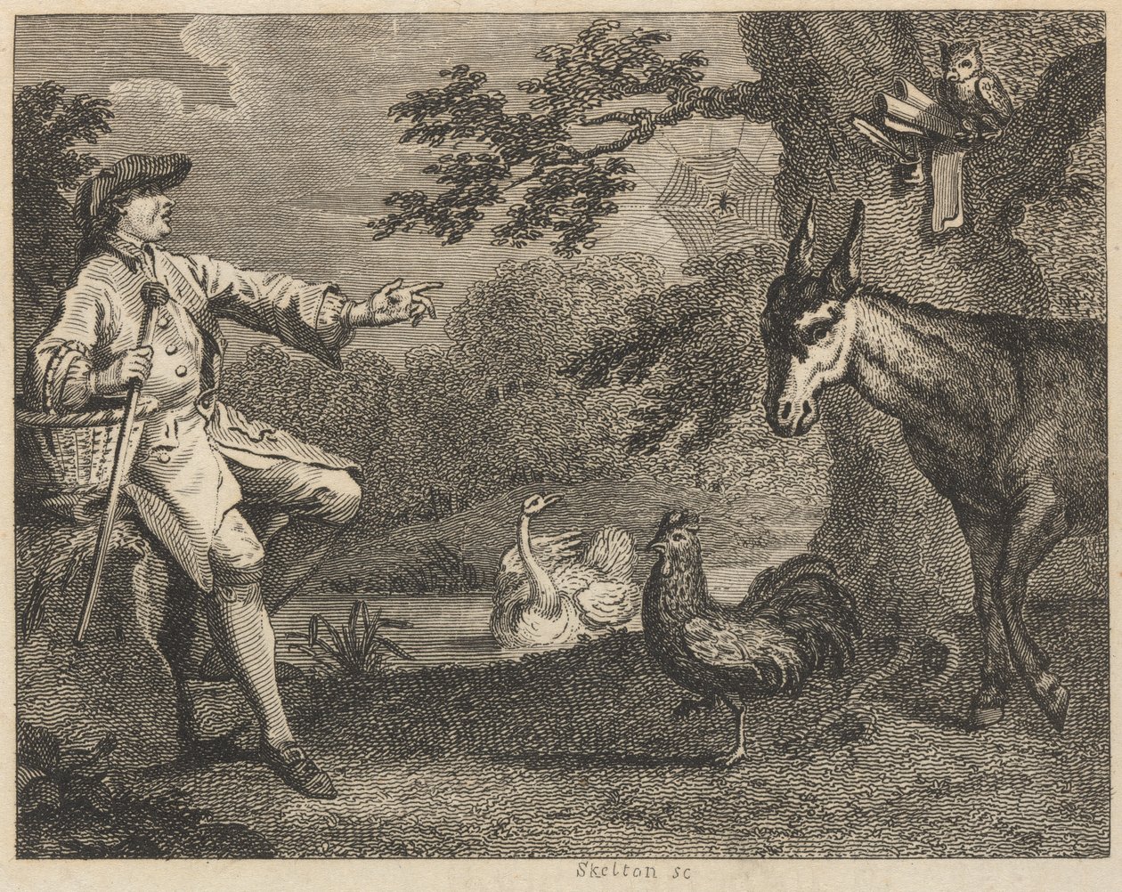 De Uil, de Zwaan, de Haan, de Spin, de Ezel en de Boer door William Skelton