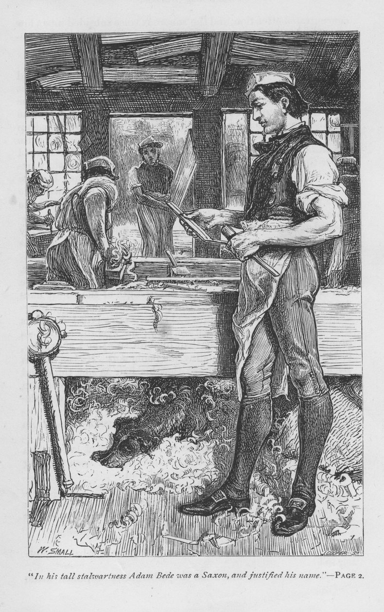 Scène uit Adam Bede door George Eliot, c1885 door William Small