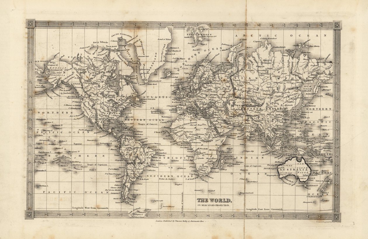 Kaart van de Wereld door William Smellie