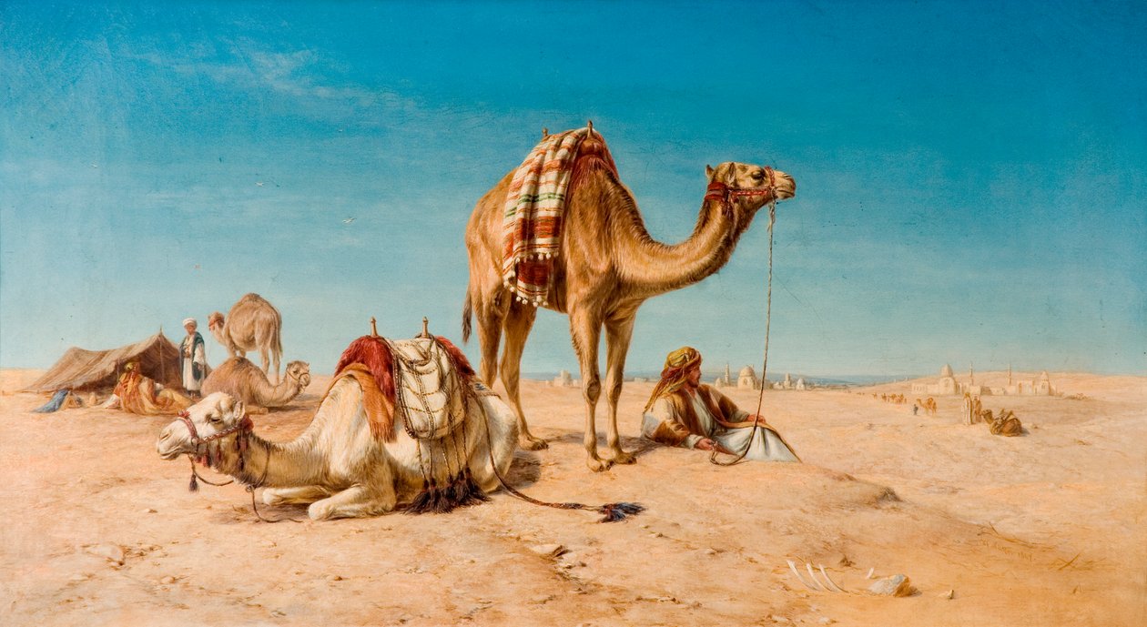 Een pauze in de woestijn, 1867 door William Snr. Luker