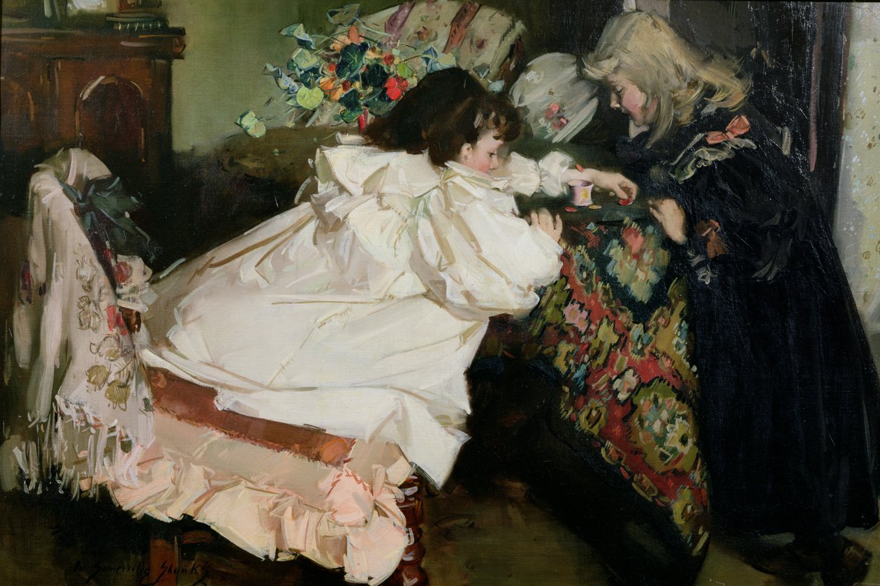 Tiddleywinks door William Somerville Shanks